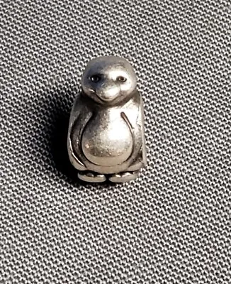 Pandora Sterling 925 Silver Smooth Head Penguin Charm Bead 790423 • £15.44