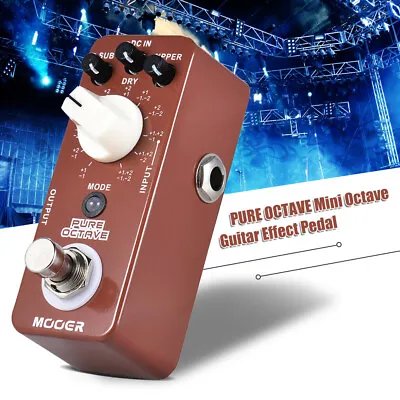 MOOER PURE OCTAVE  Octave Guitar Effect Pedal 11 Octave Modes   J4U7 • $45.83