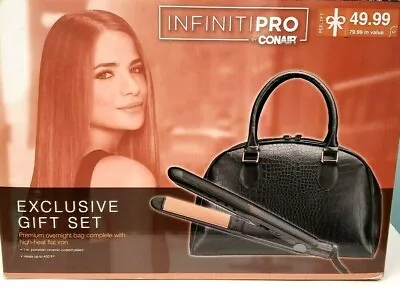 Infiniti Pro Flat Iron With Premium Overnight Bag By CONAIR NEW • $39.99