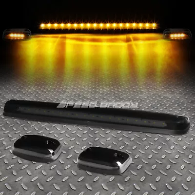 For 07-13 Silverado/sierra 3pcs Smoked Housing Yellow Led Cab Roof Running Light • $32.88