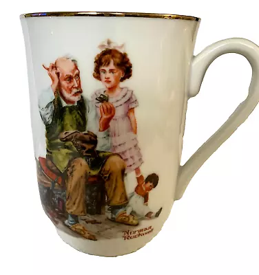  NORMAN ROCKWELL COFFEE MUG 1982  THE COBBLER  Has Seal Of Authenticity  • $8.25