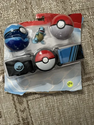$18.87 • Buy POKEMON  Squirtle CLIP 'N' GO POKE BALL BELT SET