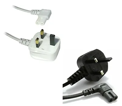 Figure 8 Power Cable UK Plug To C7 Lead For LED TV LG Black/White Laptop • £11.40