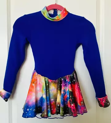 Mondor Polartec ~Warm Fleece Lined Purple Figure Skating Dress ~ Girl's Sz 8-10 • $24.95