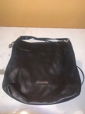 Michael Kors Black Pebbled Leather Hobo Crossbody Shoulder Handbag • $40