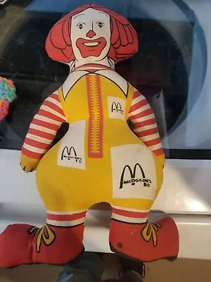 Vintage 1985 McDonald’s 13” Plush Doll Ronald McDonald Stuffed Clown • $12