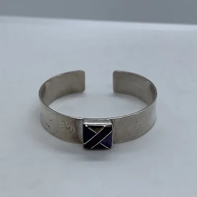 VTG Cathy A.B. Native American Sterling Silver Lapis Cuff Bracelet 6  For Repair • £45.53