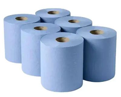 Blue Centrefeed Rolls 2-Ply 6 Pack70m90m120m150m Hand Wipes Paper Towels • £22.99