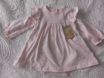 Baby Girl Long Sleeved Pink Bunny Dress In Size 3-6 Months BNWTS  • £5