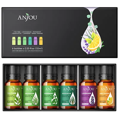 £13.99 • Buy Anjou 6PCS Natural Essential Oils Aromatherapy Pure Fragrances Diffuser Scents