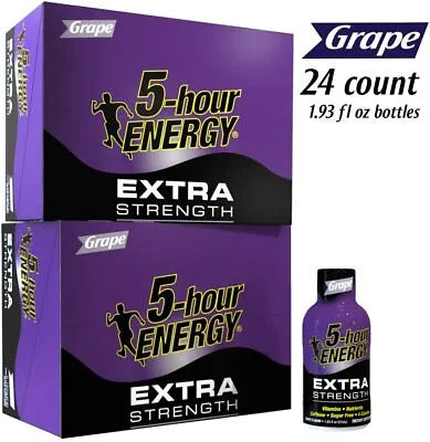 5 Hour Energy Shot Extra Strength Grape 24/Count • $62.99