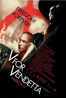 V For Vendetta Movie Poster Print Wall Art 20x30 • $19.99