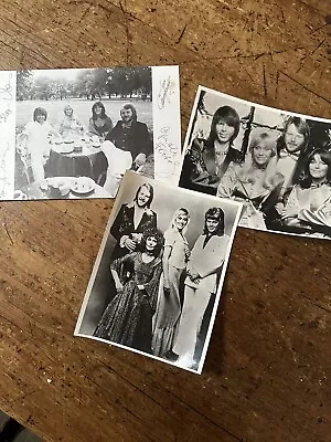 3 X Original Old ABBA Promo Photographs 1970s • $63.50