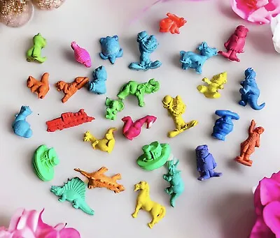 Vintage 1990s-Early 2000's Novelty Rubber Eraser Assortment (Set Of 28) • $34.99