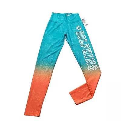 NWT Zubaz NFL Leggings Miami Dolphins Women's Pants Officially Licensed MEDIUM • $17.99