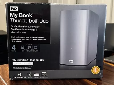 WD My Book Thunderbolt Duo 4 TB Dual Thunderbolt Slightly Used With TB2 Cable • $129.99