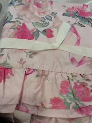 Pottery Barn Kids Love Shack Fancy Cabage Rose Double Ruffle EdgeTwin Duvet Pink • $75