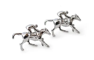 Frederick Thomas Silver Coloured Horse Racing Jockey Cufflinks • £7.99