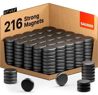 GAUDER Black Magnets For Crafts Ceramic Industrial Magnets Strong Ferrite 216pcs • $27.99