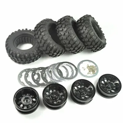 £19.99 • Buy 4x RC Crawler 1.9  Rubber Tires Wheels Rims 12mm For 1/10 Axial D90 RC4WD SCX10