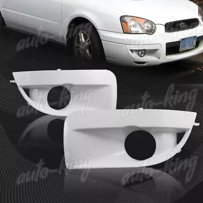 White Fog Lights Lamp Bezel Bumper Cover Fit 04-05 Subaru Impreza Wrx Sti • $37.24