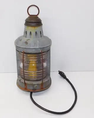 Vintage Nautical Ship Lantern Light Marine Wall Sconce Cape Cod Beach Cage Lamp • $75