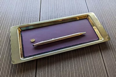 Brass Vintage Gold Pen Tray Manufactured In The 1900s Made In Japan With Box • $47