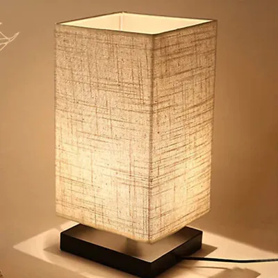  Japanese Lamp Atmosphere Bedside Light Fabric Shade Table Chinese Style • £29.96