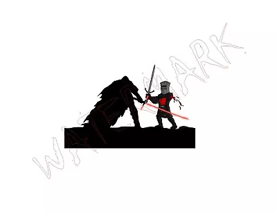 Men's Parody T-Shirt: Star Wars: Kylo Ren Vs The Black Knight Monty Python • $30.99