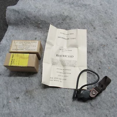 Throat Microphone T-30-V NOS WWII Military Army Air Corps Original (ST1) • $49