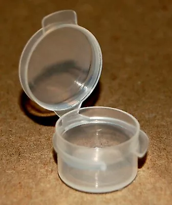 Sample Jars Mini Hinged Clear For Cosmetics Flip-top • $7.99