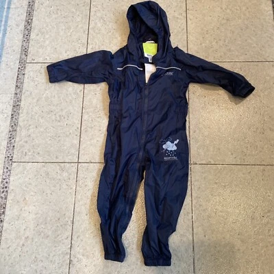 £7.99 • Buy REGATTA NAVY WATERPROOF SPLASH SUIT AGE 24-36 Months Navy Unisex
