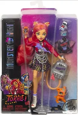 Monster High HHK57 Toralei Fashion Doll With Accessories & Pet Sabertooth 🆕 • $15.99