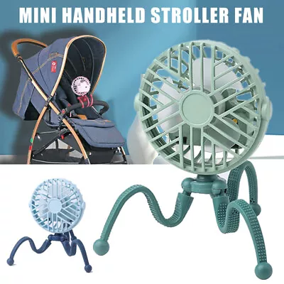 $15.39 • Buy USB Fan Flexible Clip-On Mini Octopus Fan  Led Handheld Fans For Baby Stroller
