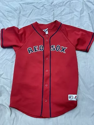 Majestic MLB Mens Boston Red Sox Curt Schilling Baseball Jersey Size S G42 • $29