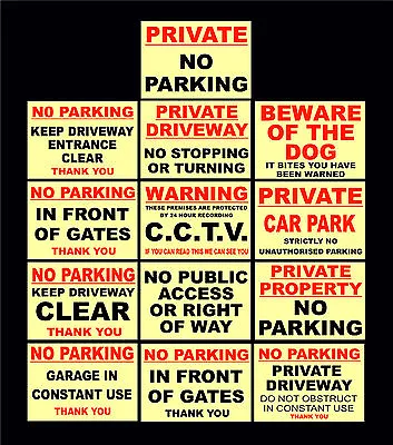 £2.99 • Buy Laminated Photoluminescent No Parking & CCTV Signs All Sizes All Materials Glow