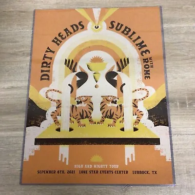 $65 • Buy Dirty Heads Sublime W/ Rome Lubbock TX 9/6/21 Concert Poster Numbered 19/60