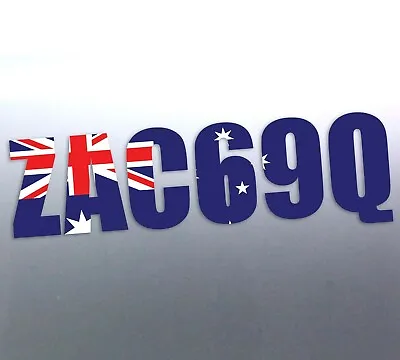 $39.99 • Buy Custom Rego Numbers Australia Flag Pride Jet Ski Boat Vinyl Sticker 150mm Letter