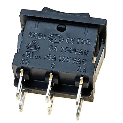 IndusTec Rocker Switch 6 - Pin DPDT 3 Pos 10A 125 V  Maintained 12V 24V Polatity • $7.29