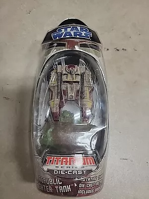 Star Wars Titanium Series Republic Fighter Tank Die Cast 2009 Micro Machines • $37.99