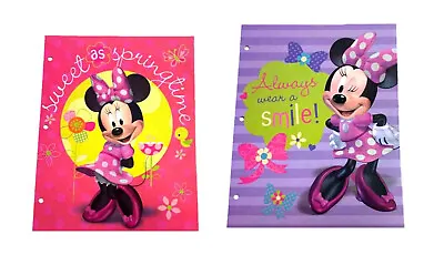 Disney Minnie Mouse Folder 2 Pack ~ Always Wear A Smile Sweet As Springtime • $9.99