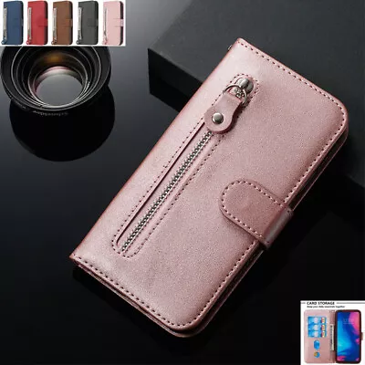 For Xiaomi Mi A2 Lite Redmi 6 Pro 7 Magnetic Leather Zipper Wallet Case Cover • $80