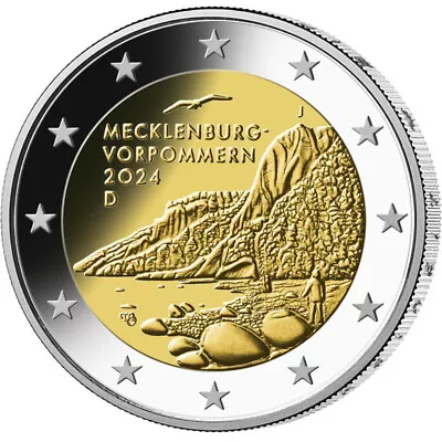 2024 Germany € 2 Euro UNC Coin - Mecklenburg Western Pomerania - BERLIN MINT (A) • $6.65