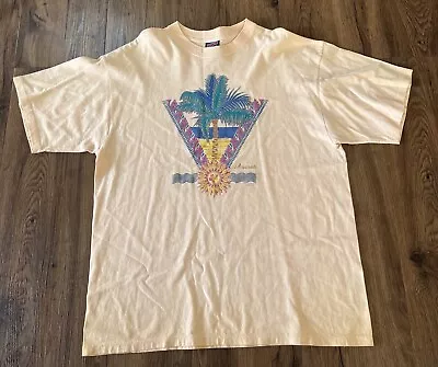 Vintage 90s Single Stitch Arizona Palm Tree Aztec Made In The USA Shirt XL • $19.99