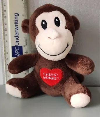 Cheeky Monkey Soft Toy Heart Stuffed Animal Children Kids Gift Play • £2.99