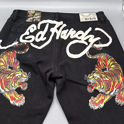 Ed Hardy Slim Taper Jeans - NWT Y2K Men’s Jeans Bengal Crawling Tiger  ALL SIZES • $78.30