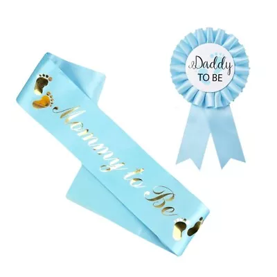 To Be Sash To Be Button Pin Baby Shower Maternity Sash Belly Belt • £6.23