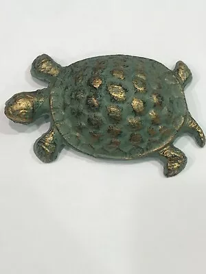 5  Cast Iron Turtle Figurine Antique Style Nautical  Decor  • $15.99