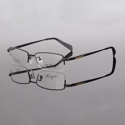 Titanium Eyeglass Frames For Men Glasses Frame Half Rim Spectacle Frame • $15