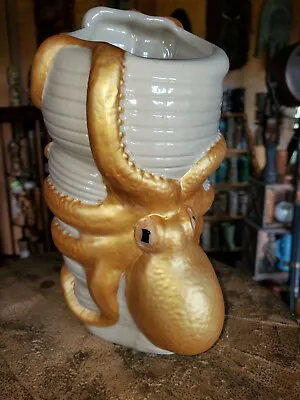 Sold Out Munktiki Imports Gold Octopus Tiki Mug By Tattiki • $45